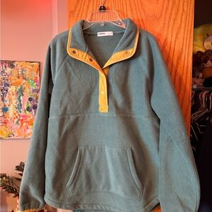 Sonoma Teal and Green Fleece Jacket